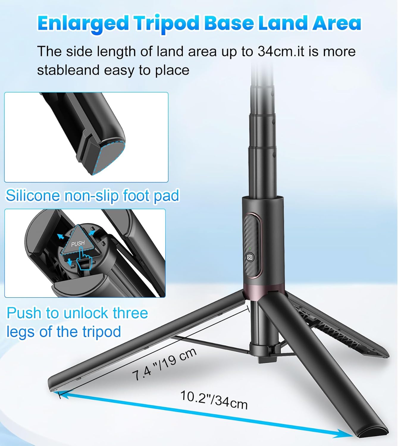 Tripod Selfie Stick Black