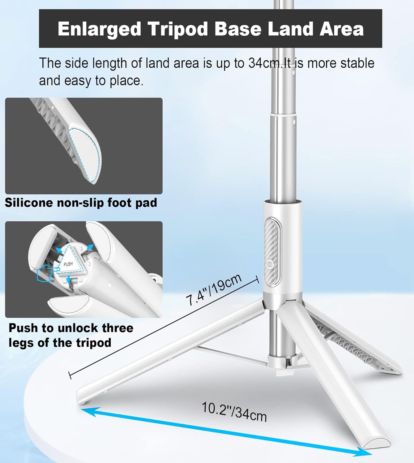 Tripod Selfie Stick White