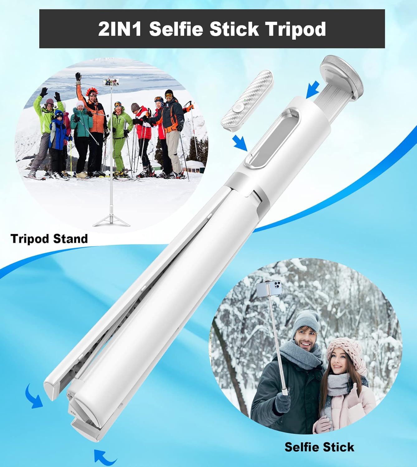 Tripod Selfie Stick White