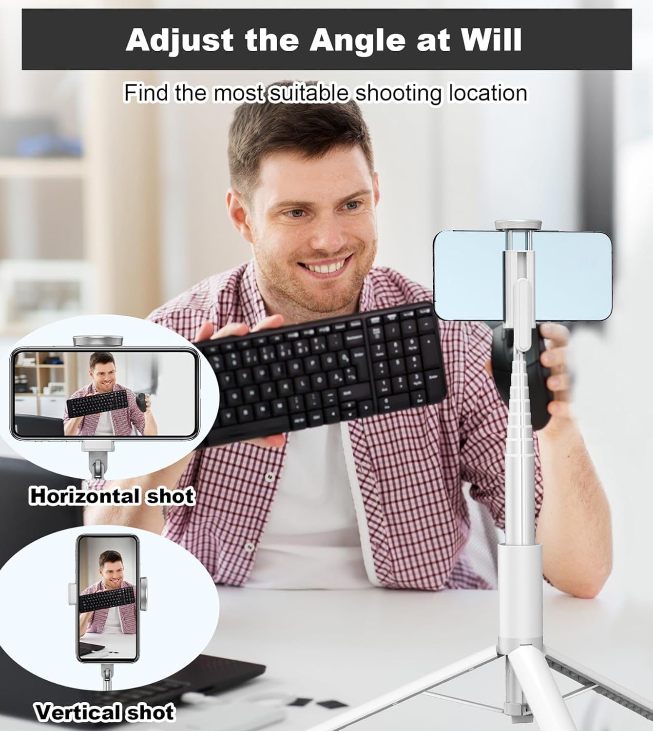 Tripod Selfie Stick White