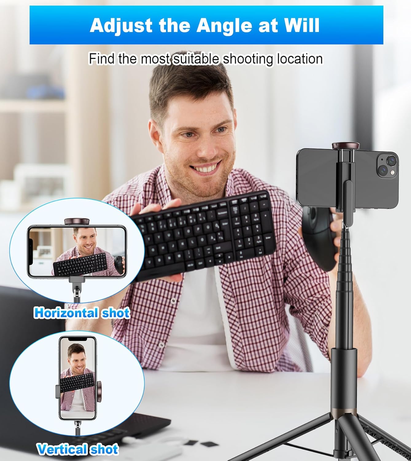 Tripod Selfie Stick Black