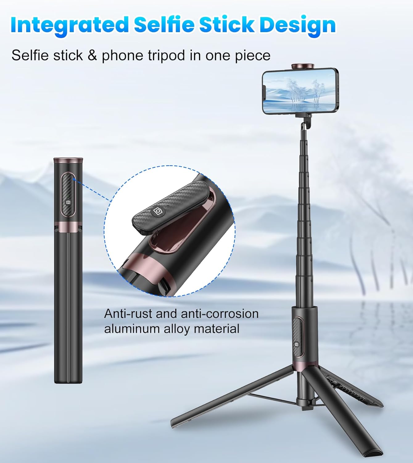 Tripod Selfie Stick Black